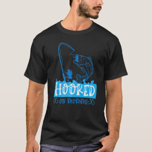 Camiseta Atrapado en la pesca con caña de mamá