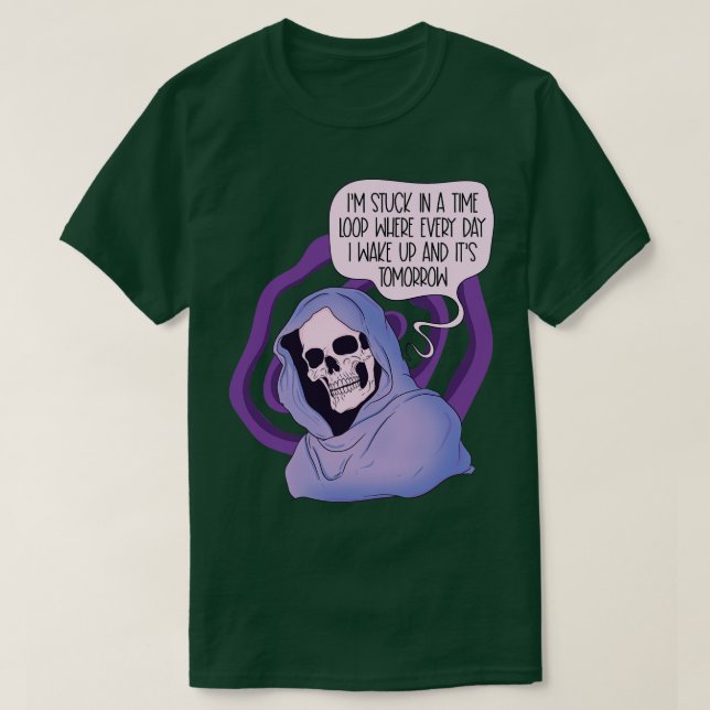 Camiseta Atrapado en un bucle de tiempo (Diseño del anverso)