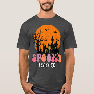 Camiseta Atrapado House Moon Night Groovy Spooky Teacher Se