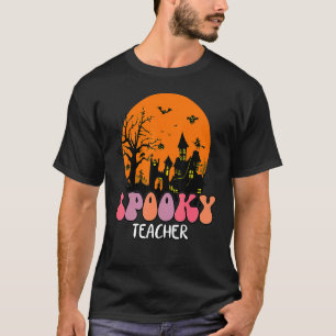 Camiseta Atrapado House Moon Night Groovy Spooky Teacher Se