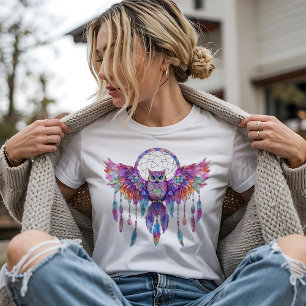 Camiseta Atrapador de Sueños de Búho Hermoso