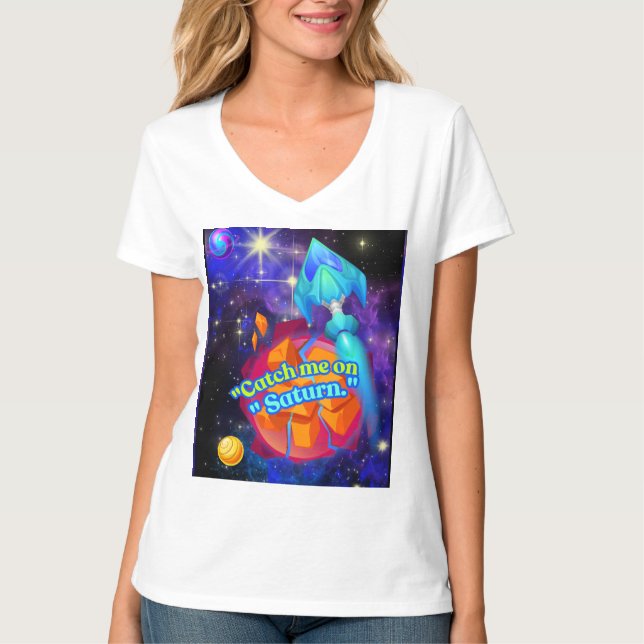 Camiseta Atrápame en Saturno (Anverso)