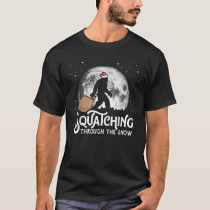 Camiseta Atrapando A Través De La Graciosa Nieve Christma D