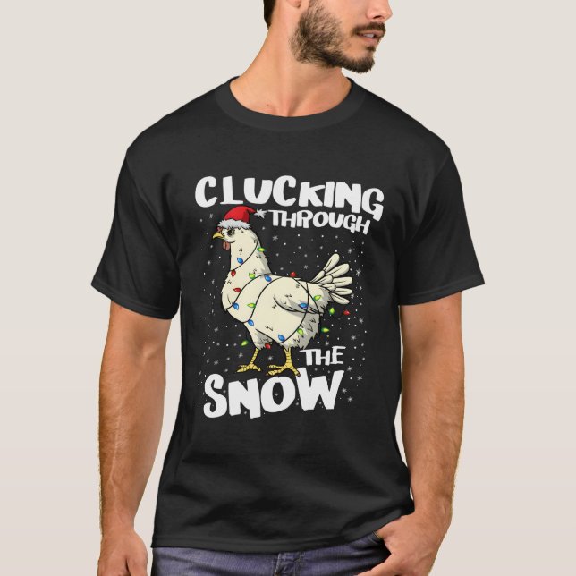Camiseta Atrapando por el granjero de Nieve de Santa Hat (Anverso)