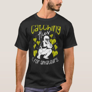 Camiseta Atrapar Moscas Es Para Aficionados Softbol de Impr