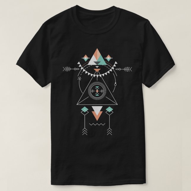 Camiseta Atrapasueños Azteca Geometría Sagrada & Regalo G99 (Diseño del anverso)