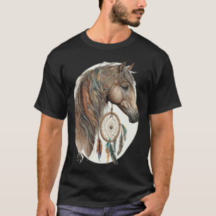 Camiseta Atrapasueños de caballo tribal acuarela caballo