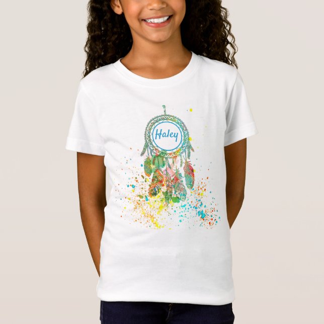 Camiseta Atrapasueños salpicado personalizado  (Anverso)