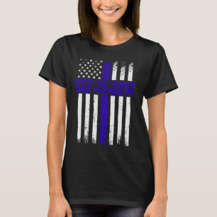 Camiseta Atrás El Hombre De La Bandera Azul Estadounidense