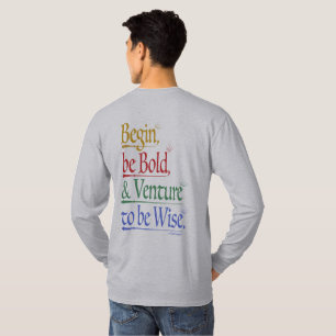 Camiseta Atrás - Manga larga de citas mágicas de Horace