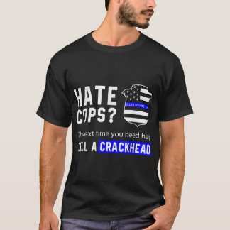 Camiseta Atrás, Oficial De Policía De La Línea Azul Delgada