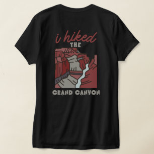Camiseta atrás y adelante caminé por el gran cañón, excursi
