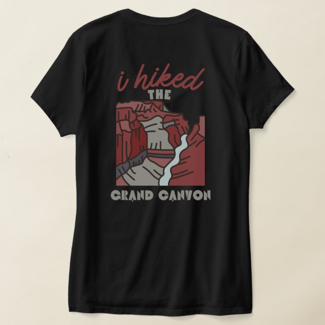 Camiseta atrás y adelante caminé por el gran cañón, excursi (Distribución Reverso )