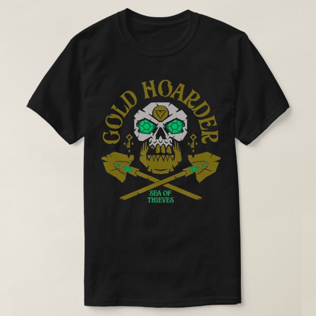 Camiseta Atravesado el cráneo esmeralda de oro de Sea Thiev (Diseño del anverso)