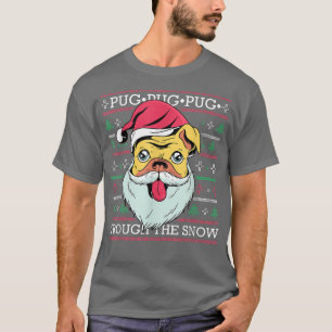 Camiseta Atravesar la nieve con un perro para Navidad