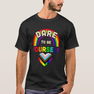 Camiseta Atrévase a ser usted mismo LGBT Mes de orgullo LGB