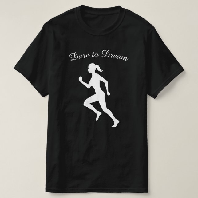 Camiseta Atrévase a soñar con correr atlético (Diseño del anverso)