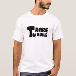 Camiseta Atrévete a Construir – Tipografía Minimalista Auda