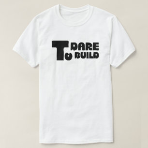 Camiseta Atrévete a Construir – Tipografía Minimalista Negr