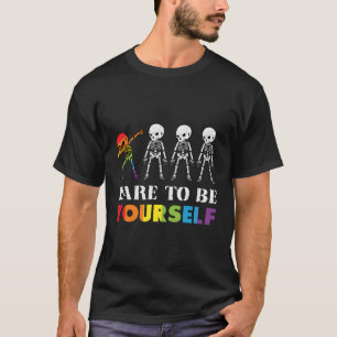 Camiseta Atrévete A Ser Tu Mismo Halloween Esqueleto Arcoir