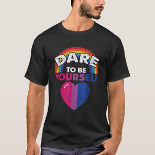 Camiseta Atrévete a ser tú mismo Orgullo Bisexual Corazón d