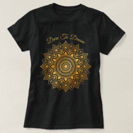 Camiseta Atrévete A Soñar Oro Mandala Dream Catcher Doilie