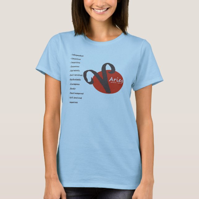 Camiseta Atributos de un Aries (Anverso)
