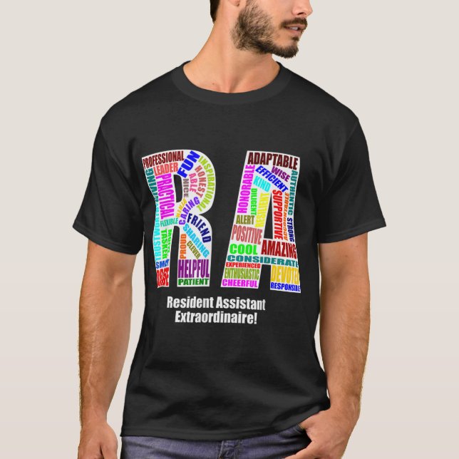 Camiseta Atributos positivos de RA de Ayudante Residente (Anverso)