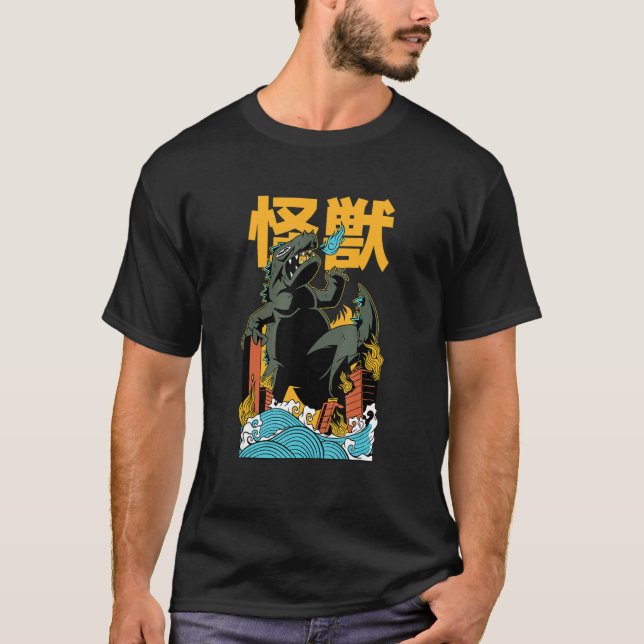 Camiseta Attack of Japanese Kaijü Giant Monster Creature (Anverso)