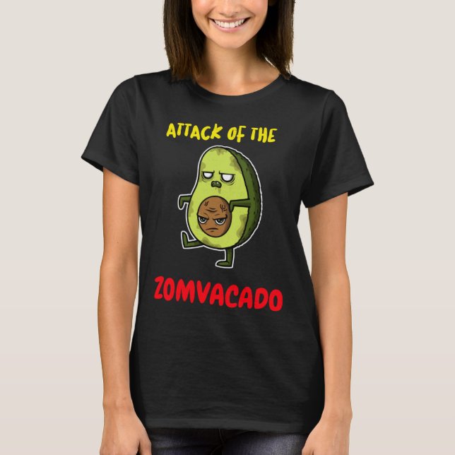 Camiseta ATTACK OF THE ZOMVACADO u2013  AVACADO HALLOWEEN C (Anverso)