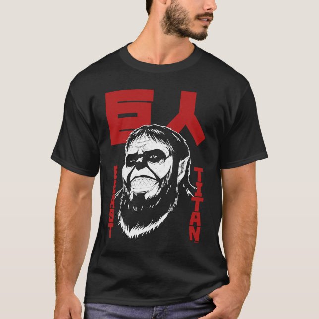 Camiseta Attack on Titan Season 4 Beast Titan & Large Kanji (Anverso)