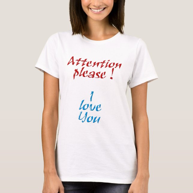 Camiseta Attention please (Anverso)