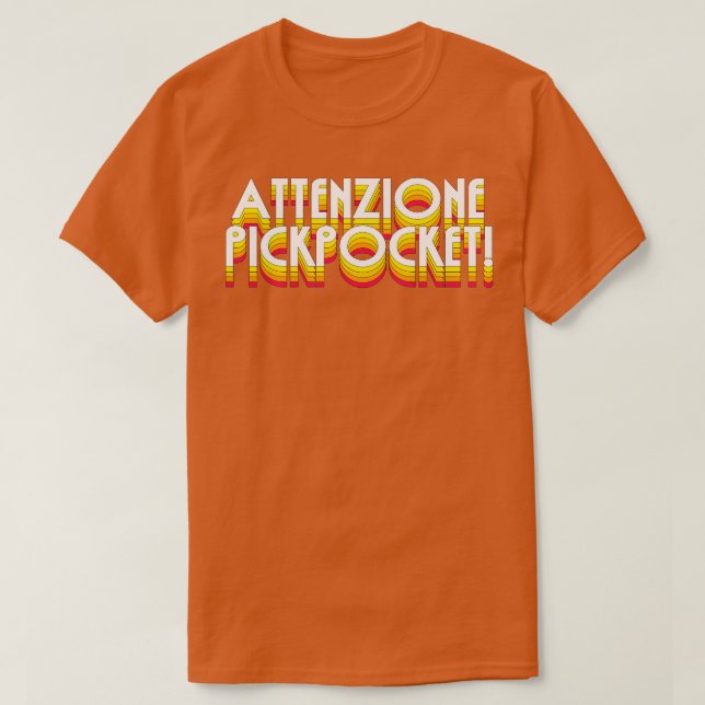 Camiseta Attenzione Pickpocket 1 (Diseño del anverso)