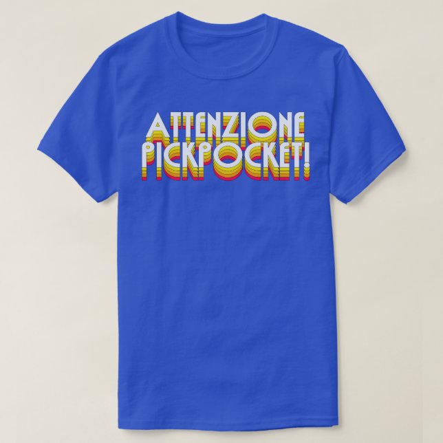 Camiseta Attenzione Pickpocket 1 (Diseño del anverso)