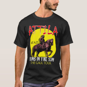 Camiseta Attila "Huns en viaje del Sun" (el frente oscuro
