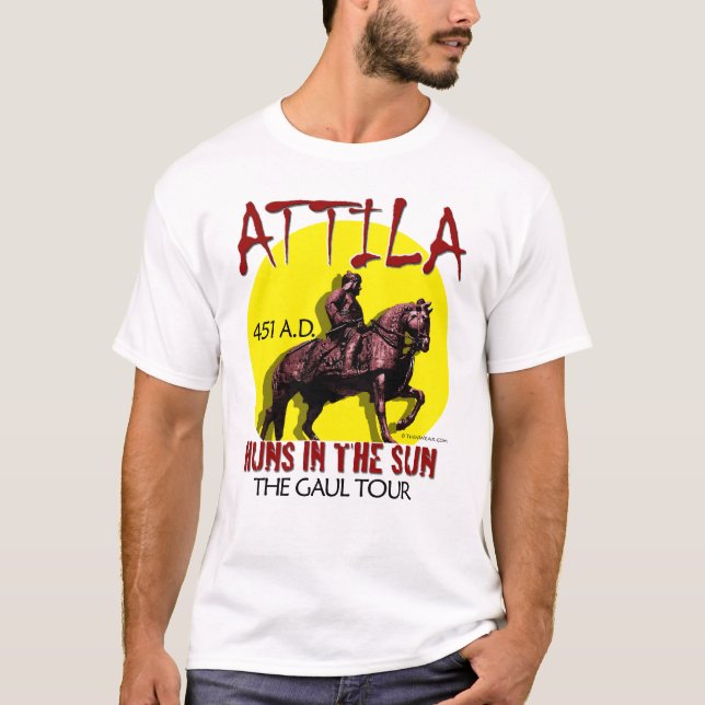 Camiseta Attila "Huns en viaje del Sun" (frente de la luz (Anverso)