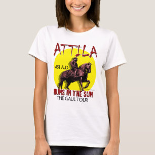 Camiseta Attila "Huns en viaje del Sun" (frente ligero de
