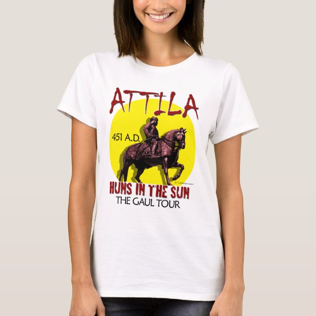 Camiseta Attila "Huns en viaje del Sun" (frente ligero de (Anverso)