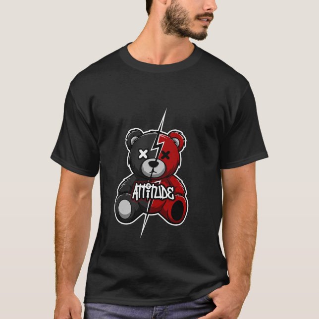 Camiseta Attitude Split Bear | Lightning X-Eyes Teddy Graph (Anverso)