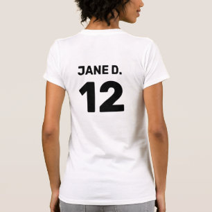 Camiseta atuendo del equipo de plantilla de personalizado (