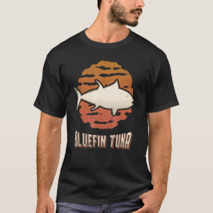 Camiseta Atún azul Vintage Retro Classic Animal Sunset