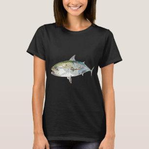 Camiseta Atún Blanco Falso Estampa Alterna