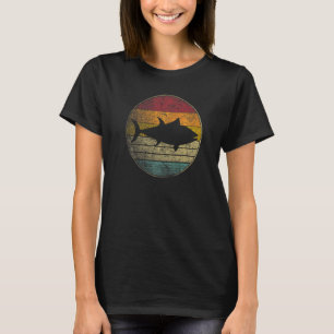 Camiseta Atún de pesca de pescado Estilo retro angustiado v
