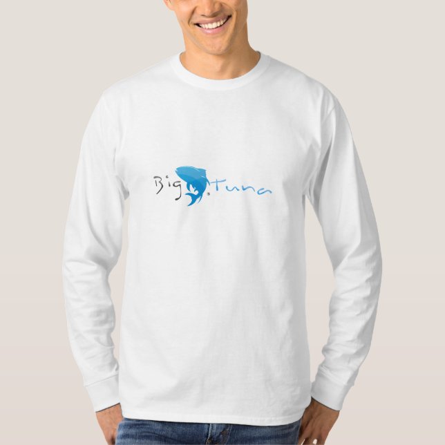Camiseta Atún grande - manga larga blanca básica (Anverso)