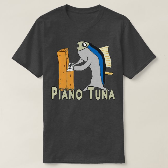 Camiseta Atún para sintonizador de piano  (Diseño del anverso)