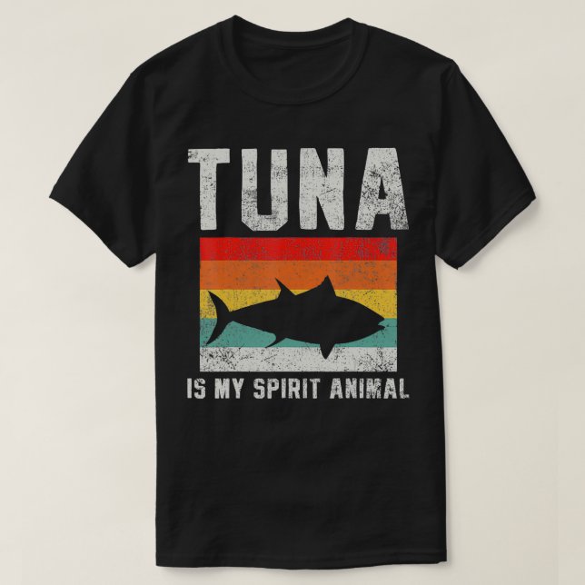 Camiseta Atún Pesca Retro Vintage (Diseño del anverso)