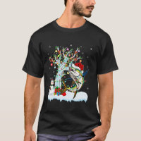 Atún Pescado Xmas Árbol de alumbrado Santa Hat Atú