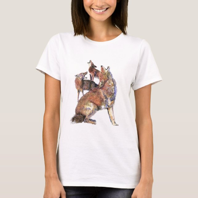 Camiseta Aturamiento acuático Coyotes Arte de naturaleza an (Anverso)