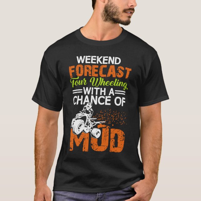 Camiseta ATV 4Wheels Rider para fuera de carretera y Muddi (Anverso)