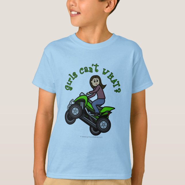 Camiseta ATV claro| Chica de cuatro ruedas (Anverso)